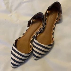 Merona: flat navy white dress shoes